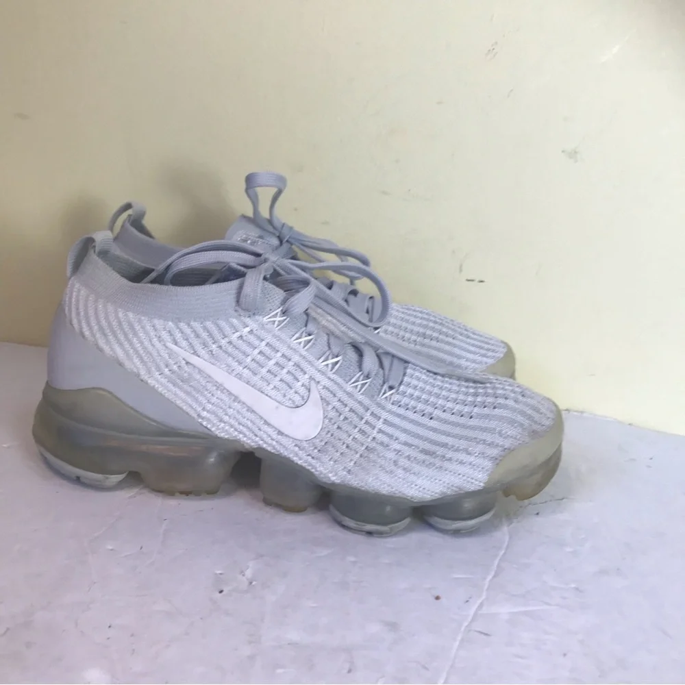 Nike Air VaporMax Flyknit 3 Pure Platinum Sneakers Running Shoes Lightweight W - Picture 2 of 16